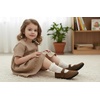 image:imageWHITIN Girls Barefoot Mary Jane Flats  Wide Toe Box Dress School Shoes for LittleBig Kids  Zero Drop Adjustable StrapsW9k01  Brown