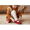 image:imageWHITIN Girls Barefoot Mary Jane Flats  Wide Toe Box Dress School Shoes for LittleBig Kids  Zero Drop Adjustable StrapsW9k01  Red