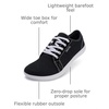 image:imageWHITIN Mens Canvas Barefoot Shoes  Wide ToeBox  ZeroDrop SoleW81 V2  Black White Canvas