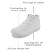 image:imageWHITIN Mens Canvas Minimalist Barefoot Shoes  Wide Toe Box  Zero DropAll White
