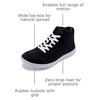 image:imageWHITIN Mens Canvas Minimalist Barefoot Shoes  Wide Toe Box  Zero DropBlack White