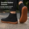 image:imageWHITIN Mens High Top Minimalist Barefoot Shoes  Wide Toe Box  Zero Drop SoleBlack Gum