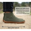 image:imageWHITIN Mens High Top Minimalist Barefoot Shoes  Wide Toe Box  Zero Drop SoleGreen