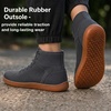 image:imageWHITIN Mens High Top Minimalist Barefoot Shoes  Wide Toe Box  Zero Drop SoleGrey Gum