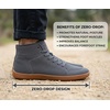 image:imageWHITIN Mens High Top Minimalist Barefoot Shoes  Wide Toe Box  Zero Drop SoleGrey Gum