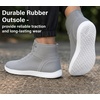 image:imageWHITIN Mens High Top Minimalist Barefoot Shoes  Wide Toe Box  Zero Drop SoleLight Grey