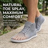 image:imageWHITIN Mens High Top Minimalist Barefoot Shoes  Wide Toe Box  Zero Drop SoleLight Grey