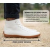 image:imageWHITIN Mens High Top Minimalist Barefoot Shoes  Wide Toe Box  Zero Drop SoleWhite
