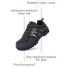 image:imageWHITIN Mens Steel Toe Slip Resistant Puncture Proof Construction Safety Work ShoesGrey