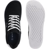 image:imageWHITIN Mens Wide Barefoot Shoes  Stylish Canvas Minimalist Sneakers  Zero Drop SoleBlack White