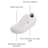 image:imageWHITIN Mens Wide Barefoot Shoes  Stylish Canvas Minimalist Sneakers  Zero Drop SoleWhite