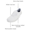 image:imageWHITIN Mens Wide Canvas Barefoot Sneakers  Zero Drop Sole  Minimalist FootwearW87  White