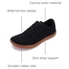 image:imageWHITIN Mens Wide Canvas Barefoot amp Minimalist Shoes  Zero Drop SoleW892  BlackGum