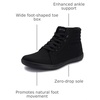 image:imageWHITIN Mens Wide Hitop Minimalist Barefoot Sneakers  Zero Drop Sole  Cushioned Ankle SupportAll Black