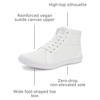 image:imageWHITIN Mens Wide Hitop Minimalist Barefoot Sneakers  Zero Drop Sole  Cushioned Ankle SupportAll White