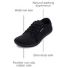 image:imageWHITIN Mens Wide Minimalist Barefoot Sneakers  Zero Drop Sole  Optimal RelaxationAll Black