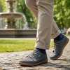 image:imageWHITIN Mens Wide Minimalist Barefoot Sneakers  Zero Drop Sole  Optimal RelaxationGrey Gum