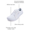 image:imageWHITIN Mens Wide Minimalist Barefoot Sneakers  Zero Drop Sole  Optimal RelaxationW81 All White