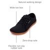 image:imageWHITIN Mens Wide Minimalist Barefoot Sneakers  Zero Drop Sole  Optimal RelaxationW81 Black Gum