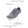 image:imageWHITIN Mens Wide Minimalist Barefoot Sneakers  Zero Drop Sole  Optimal RelaxationW81 Dark Grey