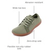 image:imageWHITIN Mens Wide Minimalist Barefoot Sneakers  Zero Drop Sole  Optimal RelaxationW81 Green Gum