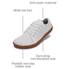 image:imageWHITIN Mens Wide Minimalist Barefoot Sneakers  Zero Drop Sole  Optimal RelaxationW81 White Gum