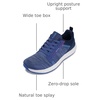 image:imageWHITIN Mens Wide Toe Box  Zero Drop Sole Road Running Shoes  Rubber OutsoleDark Blue