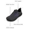 image:imageWHITIN Mens Wide Toe Box  Zero Drop Sole Road Running Shoes  Rubber OutsoleGrey