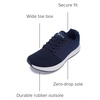image:imageWHITIN Mens Wide Toe Box Walking Shoes  Zero Drop with NonSlip Rubber OutsoleDark Blue