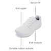 image:imageWHITIN Mens Wide Toe Box Walking Shoes  Zero Drop with NonSlip Rubber OutsoleWhite