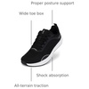 image:imageWHITIN Mens Zero Drop Running Shoes  Wide Toe BoxBlack White