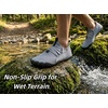 image:imageWHITIN Water Shoes for Men Women  QuickDry Aqua Sneakers  LaceUp for Beach Pool Water SportLight Grey
