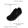 image:imageWHITIN Wide Toe Box Barefoot Sneakers for Women  Lightweight Canvas Minimalist ShoesAll Black