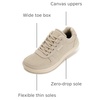 image:imageWHITIN Wide Toe Box Barefoot Sneakers for Women  Lightweight Canvas Minimalist ShoesBeige