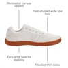 image:imageWHITIN Wide Toe Box Barefoot Sneakers for Women  Lightweight Canvas Minimalist ShoesWhite Gum