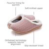 image:imageWHITIN Women Arch Support Fuzzy Knitted Slipper Warm Slip On House ShoesPink
