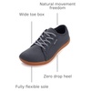 image:imageWHITIN Womens Minimalist Barefoot Shoes  Zero Drop Sole  Wide Width Fashion SneakerW81  Grey Brown