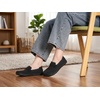 image:imageWHITIN Womens Slip On Penny Loafers Wide Width  Comfortable Knit Flat ShoesBlack