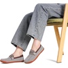 image:imageWHITIN Womens Slip On Penny Loafers Wide Width  Comfortable Knit Flat ShoesBrown