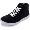 image:imageWHITIN Mens Canvas Minimalist Barefoot Shoes  Wide Toe Box  Zero DropBlack White
