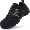 image:imageWHITIN Mens Steel Toe Slip Resistant Puncture Proof Construction Safety Work ShoesBlack