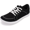 image:imageWHITIN Mens Wide Canvas Barefoot amp Minimalist Shoes  Zero Drop SoleW892  BlackWhite
