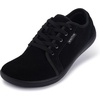 image:imageWHITIN Mens Wide Genuine Leather Barefoot Shoes  Minimalist Fashion Sneakers  Zero Drop SoleW81v5 All Black