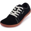 image:imageWHITIN Mens Wide Genuine Leather Barefoot Shoes  Minimalist Fashion Sneakers  Zero Drop SoleW81v5 Black Gum