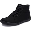 image:imageWHITIN Mens Wide Hitop Minimalist Barefoot Sneakers  Zero Drop Sole  Cushioned Ankle SupportAll Black
