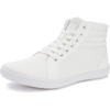 image:imageWHITIN Mens Wide Hitop Minimalist Barefoot Sneakers  Zero Drop Sole  Cushioned Ankle SupportAll White