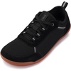 image:imageWHITIN Mens Wide Toe Box Barefoot CrossTraining Shoes  Zero Drop Sole  Suede Patchwork DesignBlack Gum