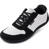 image:imageWHITIN Mens Wide Toe Box Barefoot Sneakers  Breathable Knit Walking ShoesBlack White