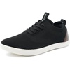 image:imageWHITIN Mens Wide Toe Box Casual Dress Sneakers  Knit Mesh Oxfords Shoes  Zero DropBlack White