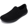 image:imageWHITIN Mens Wide Toe Box Slip on Barefoot Shoes  Minimalist Sneakers  Zero Drop SoleW863  All Black